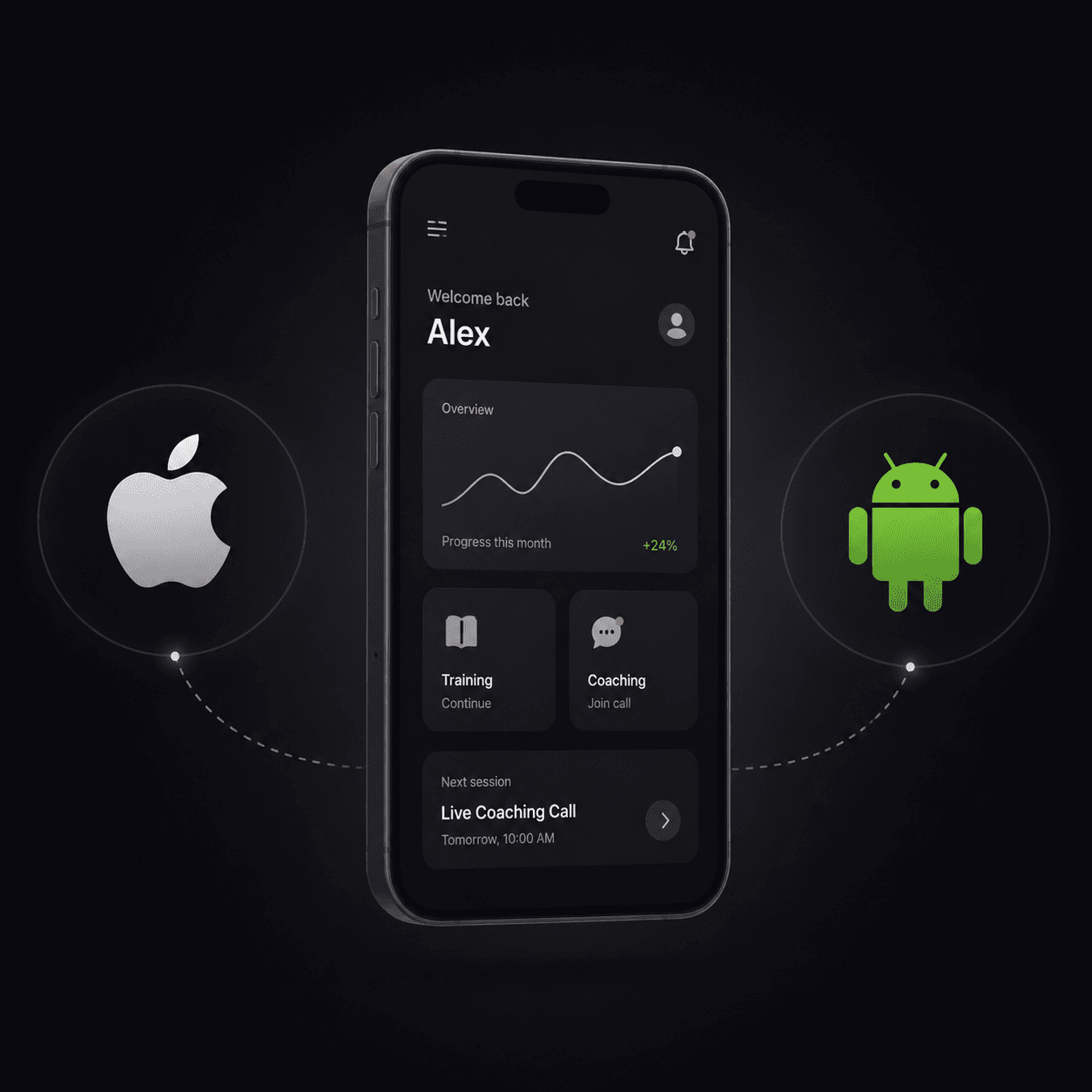 A mobile app shown on a phone in hand
